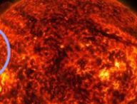 L'éruption solaire du 14 mai 2025. // Source : NASA/SDO (annotation Numerama) L'éruption solaire du 14 mai 2025. // Source : NASA/SDO (annotation Numerama)