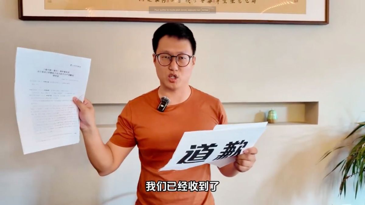 L'influenceur chinois Zurich Bei Le Ye est visé par une plainte de la part du constructeur Avatr // Source : Zurich Bei Le Ye via Weibo L'influenceur chinois Zurich Bei Le Ye est visé par une plainte de la part du constructeur Avatr // Source : Zurich Bei Le Ye via Weibo