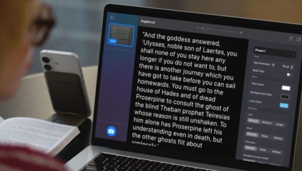 La loupe de macOS avec l'iPhone. // Source : Apple La loupe de macOS avec l'iPhone. // Source : Apple