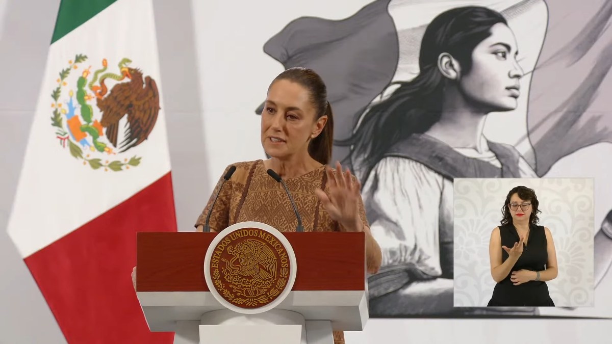 La présidente du Mexique Claudia Sheinbaum lors de sa conférence de presse ce 9 mai // Source : Claudia Sheinbaum Pardo via YouTube La présidente du Mexique Claudia Sheinbaum lors de sa conférence de presse ce 9 mai // Source : Claudia Sheinbaum Pardo via YouTube