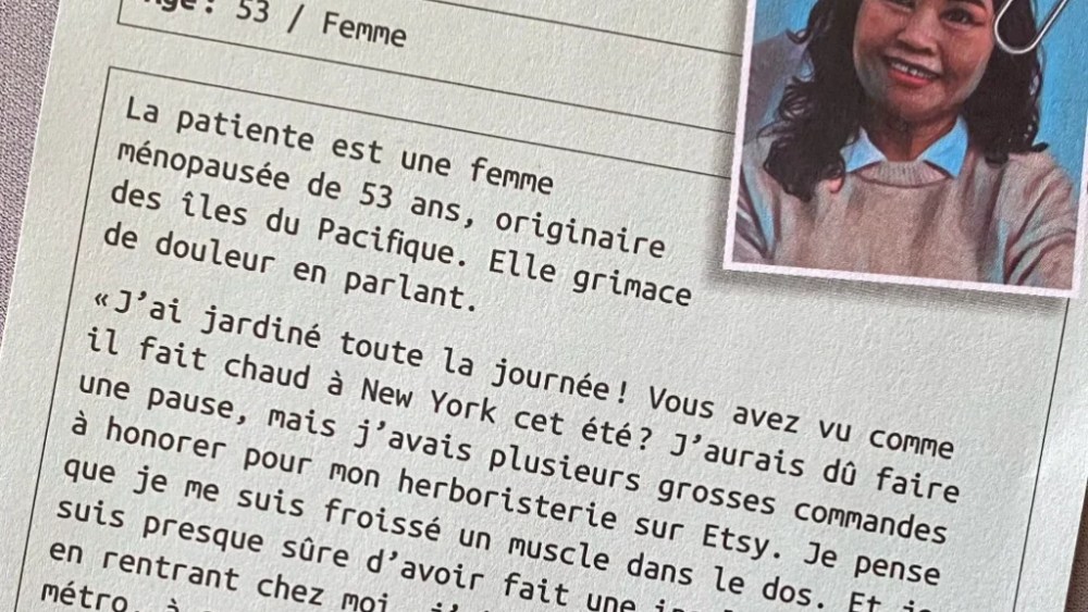 Votre première patiente. // Source : Sébastien Goetz pour Numerama Votre première patiente. // Source : Sébastien Goetz pour Numerama