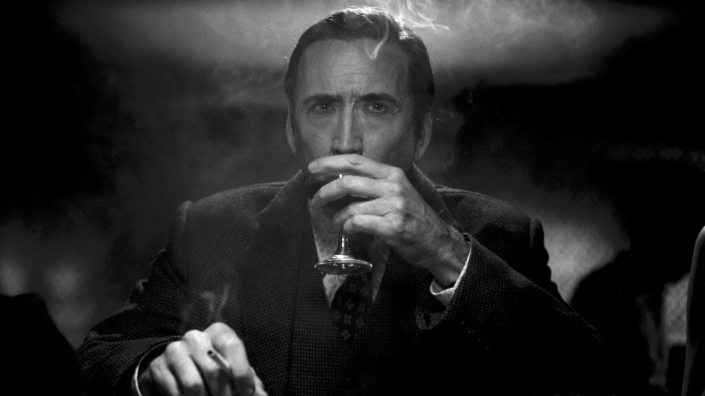 Nicolas Cage dans la version noir et blanc // Source : Prime Video Nicolas Cage dans la version noir et blanc // Source : Prime Video