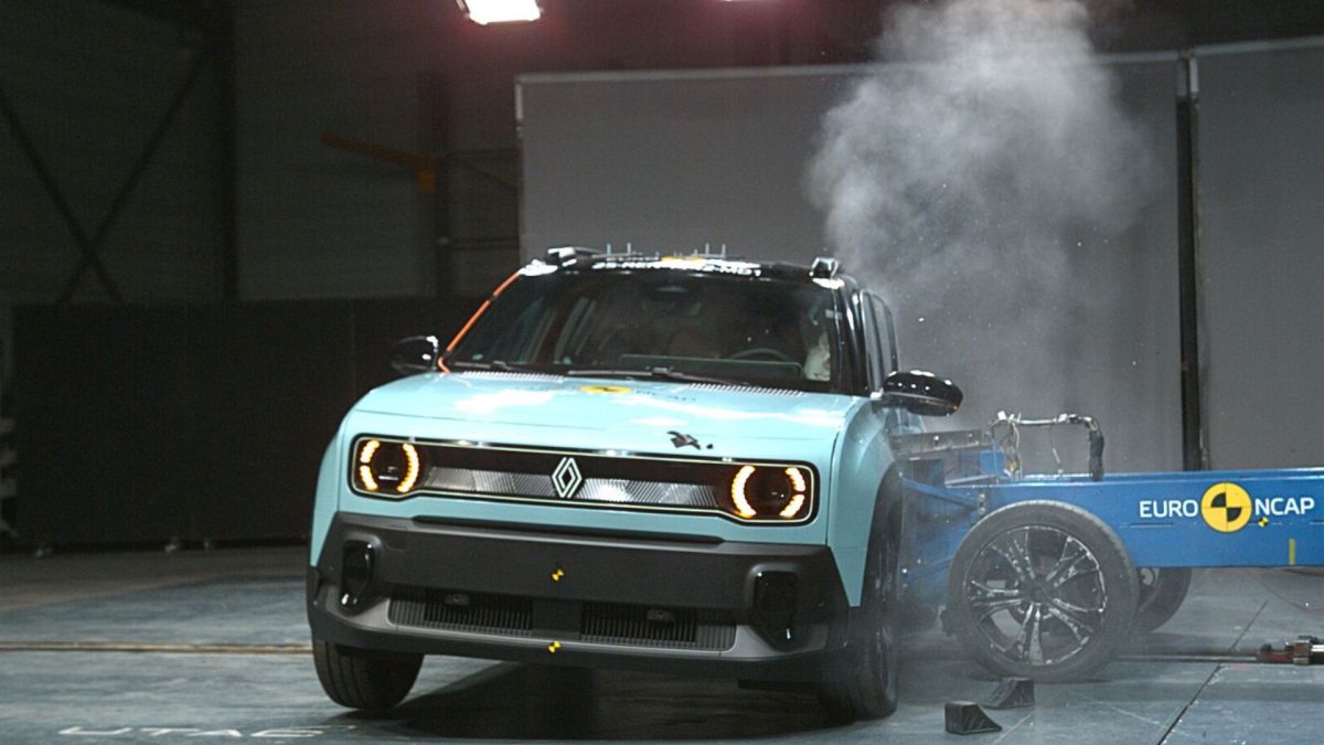 La Renault 4 E-Tech électrique a obtenu 4 étoiles au crash-test Euro NCAP 2025 // Source : Euro NCAP La Renault 4 E-Tech électrique a obtenu 4 étoiles au crash-test Euro NCAP 2025 // Source : Euro NCAP