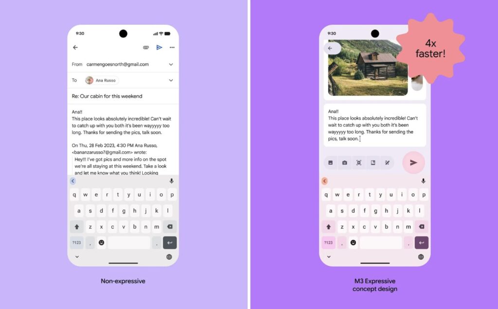 L'ancien Gmail à gauche, le futur Gmail à droite. L'interface est plus riche. L'ancien Gmail à gauche, le futur Gmail à droite. L'interface est plus riche.