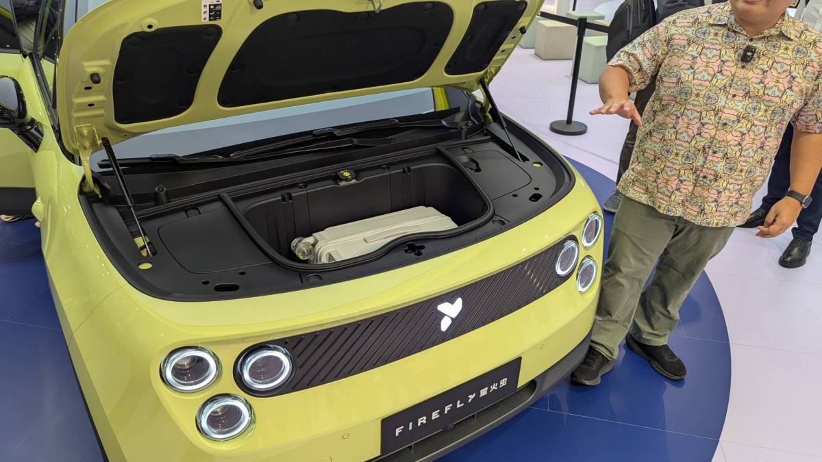 Frunk de 92 L de la Firefly EV (Nio) // Source : Raphaelle Baut pour Numerama Frunk de 92 L de la Firefly EV (Nio) // Source : Raphaelle Baut pour Numerama