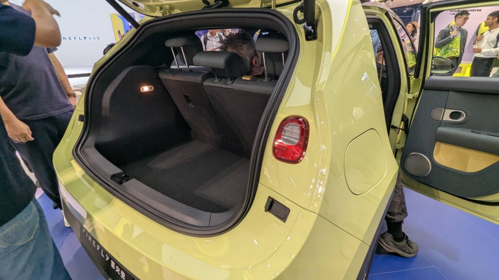 Coffre arrière de la Firefly EV (Nio) // Source : Raphaelle Baut pour Numerama Coffre arrière de la Firefly EV (Nio) // Source : Raphaelle Baut pour Numerama