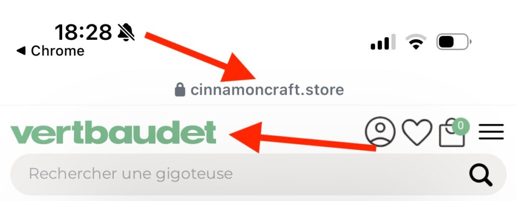 L'URL du site piraté n'est pas Verbaudet