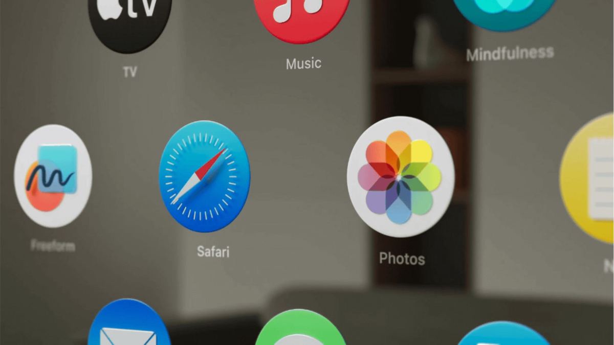 Les icônes de visionOS. // Source : Apple Les icônes de visionOS. // Source : Apple
