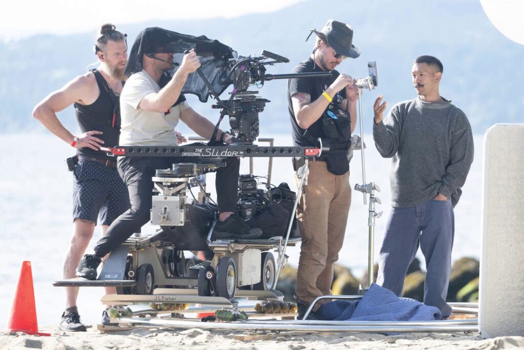 Le tournage de la publicité du Pixel 10 // Source : Mark Teasdale via X Le tournage de la publicité du Pixel 10 // Source : Mark Teasdale via X