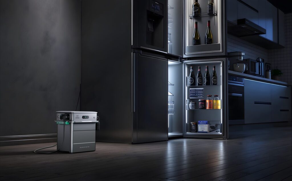Le SolarFlow 800 Pro de Zendure est capable d'alimenter un réfrigirateur pendant une panne de courant // Source : Zendure Le SolarFlow 800 Pro de Zendure est capable d'alimenter un réfrigirateur pendant une panne de courant // Source : Zendure