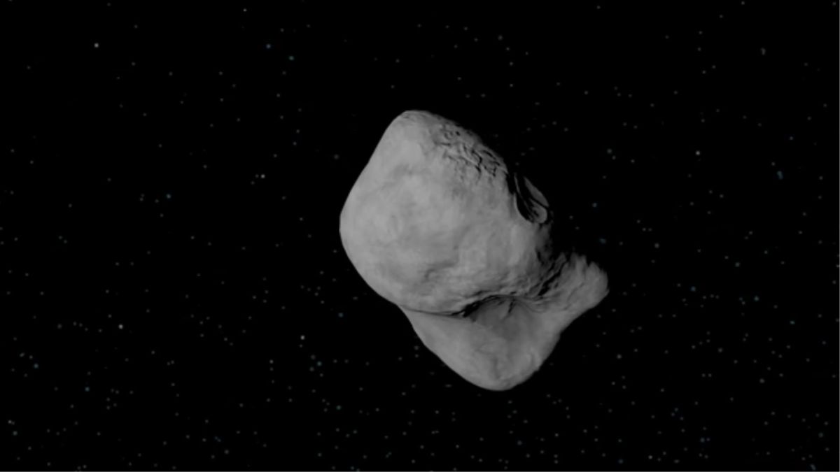 Représentation de 2024 YR4. // Source : Capture d'écran YouTube Nasa