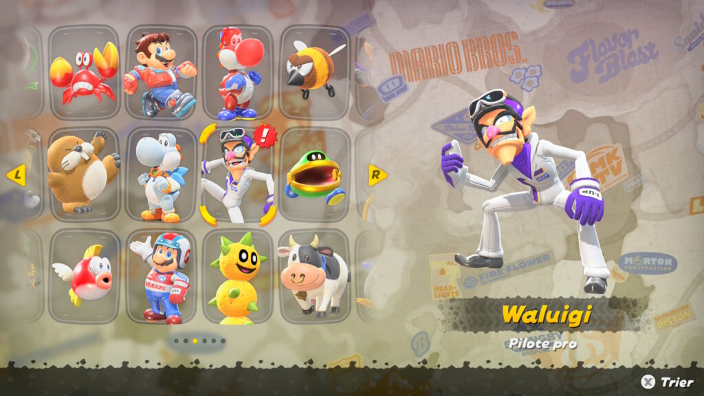 Il peut y avoir des centaines de choix dans Mario Kart World. Il peut y avoir des centaines de choix dans Mario Kart World.