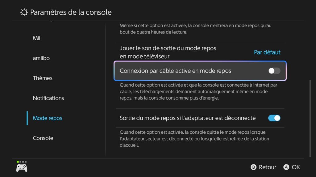 Les paramètres de la Switch 2 // Source : Capture Switch 2