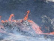 Des flux de lave actifs se déversant du volcan Erta Ale à Afar, en Éthiopie // Source : Dr Derek Keir, University of Southampton/ University of Florence