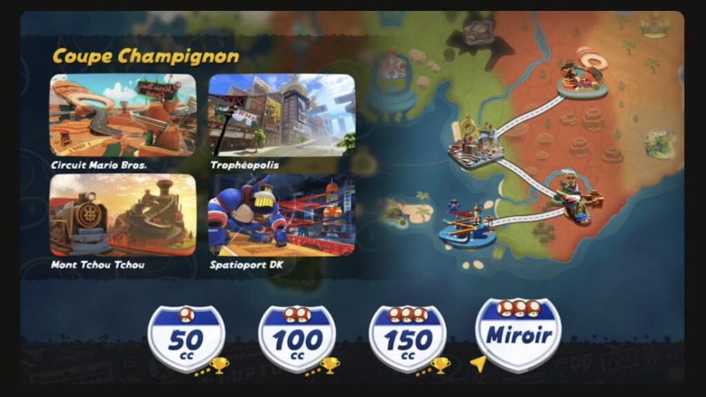 Le mode miroir dans Mario Kart World // Source : Nintendo Le mode miroir dans Mario Kart World // Source : Nintendo