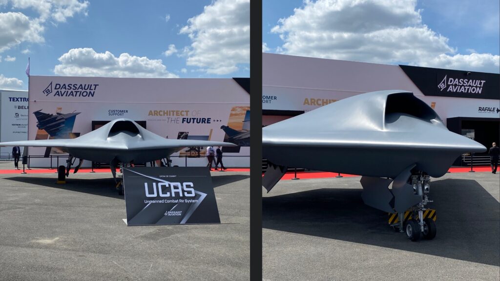 Maquette à taille réelle de l'UCAS exposée au Salon du Bourget le 16 Juin 2025 // Source : Numerama