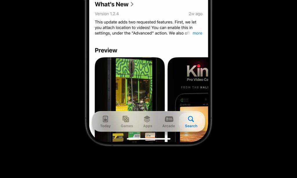 Voilà à quoi pourrait ressembler une barre flottante sur iOS 26.