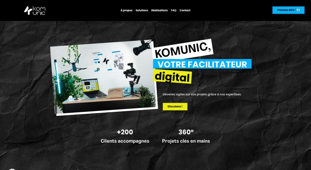 Komunic, l'agence de communication de Lucien Cupif // Source : Capture Numerama Komunic, l'agence de communication de Lucien Cupif // Source : Capture Numerama