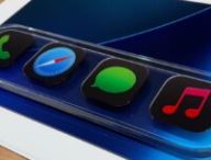 Le nouveau dock d'iOS 26 dans une maquette en Liquid Glass. // Source : Numerama Le nouveau dock d'iOS 26 dans une maquette en Liquid Glass. // Source : Numerama