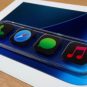 Le nouveau dock d'iOS 26 dans une maquette en Liquid Glass. // Source : Numerama Le nouveau dock d'iOS 26 dans une maquette en Liquid Glass. // Source : Numerama