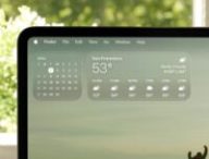 Les widgets transparents dans macOS Tahoe. // Source : Apple Les widgets transparents dans macOS Tahoe. // Source : Apple