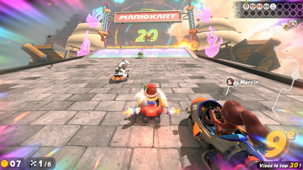 Le mode survie dans Mario Kart World. // Source : Numerama