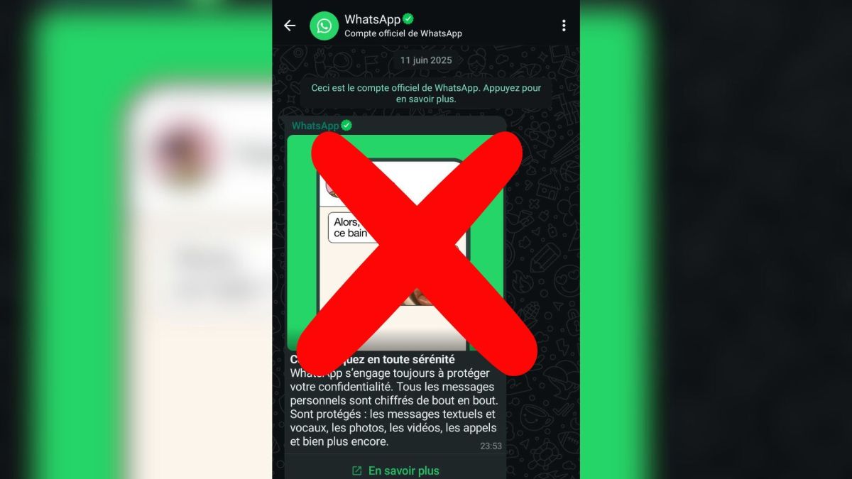 Comment bloquer WhatsApp dans WhatsApp. // Source : Capture d'écran, montage Numerama Comment bloquer WhatsApp dans WhatsApp. // Source : Capture d'écran, montage Numerama