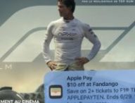 Le film F1 et la pub Apple Pay. // Source : Numerama Le film F1 et la pub Apple Pay. // Source : Numerama
