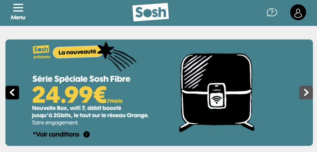 La Livebox S chez Sosh. La Livebox S chez Sosh.
