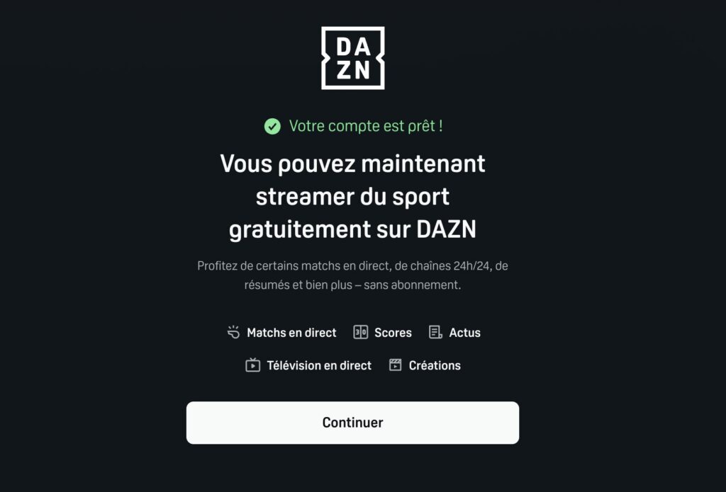 La fin de l'inscription gratuite à DAZN.