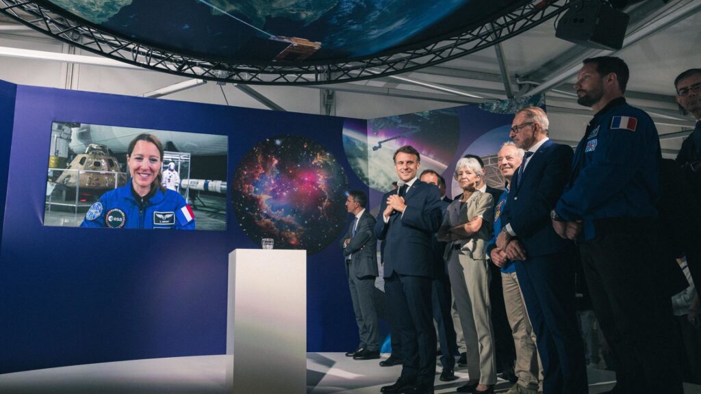 Annonce du nom et de l'écusson de la mission de Sophie Adenot dans l'espace. // Source : ESA-P. Servent Annonce du nom et de l'écusson de la mission de Sophie Adenot dans l'espace. // Source : ESA-P. Servent