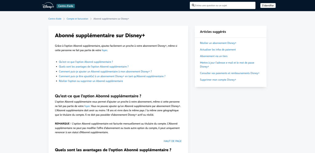 La FAQ de Disney+ détaille tout // Source : Capture Numerama La FAQ de Disney+ détaille tout // Source : Capture Numerama