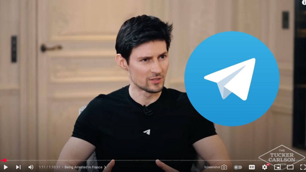 Pavel Durov chez Tucker Carlson. // Source : Telegram Pavel Durov chez Tucker Carlson. // Source : Telegram
