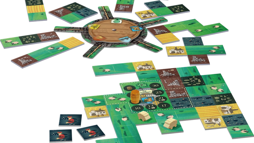 La roue qui attribue les tuiles au hasard. // Source : Lookout Games La roue qui attribue les tuiles au hasard. // Source : Lookout Games