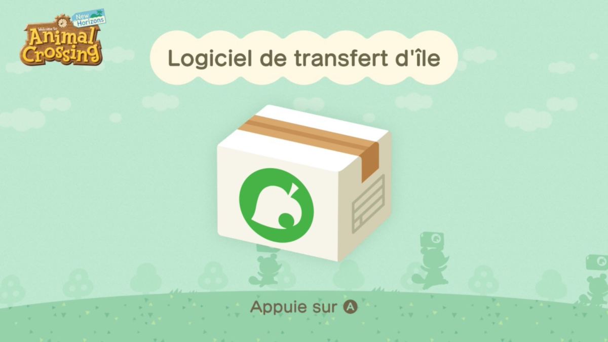 Le logiciel de transfert de l'île d'Animal Crossing New Horizons sur Nintendo Switch. // Source : Numerama Le logiciel de transfert de l'île d'Animal Crossing New Horizons sur Nintendo Switch. // Source : Numerama