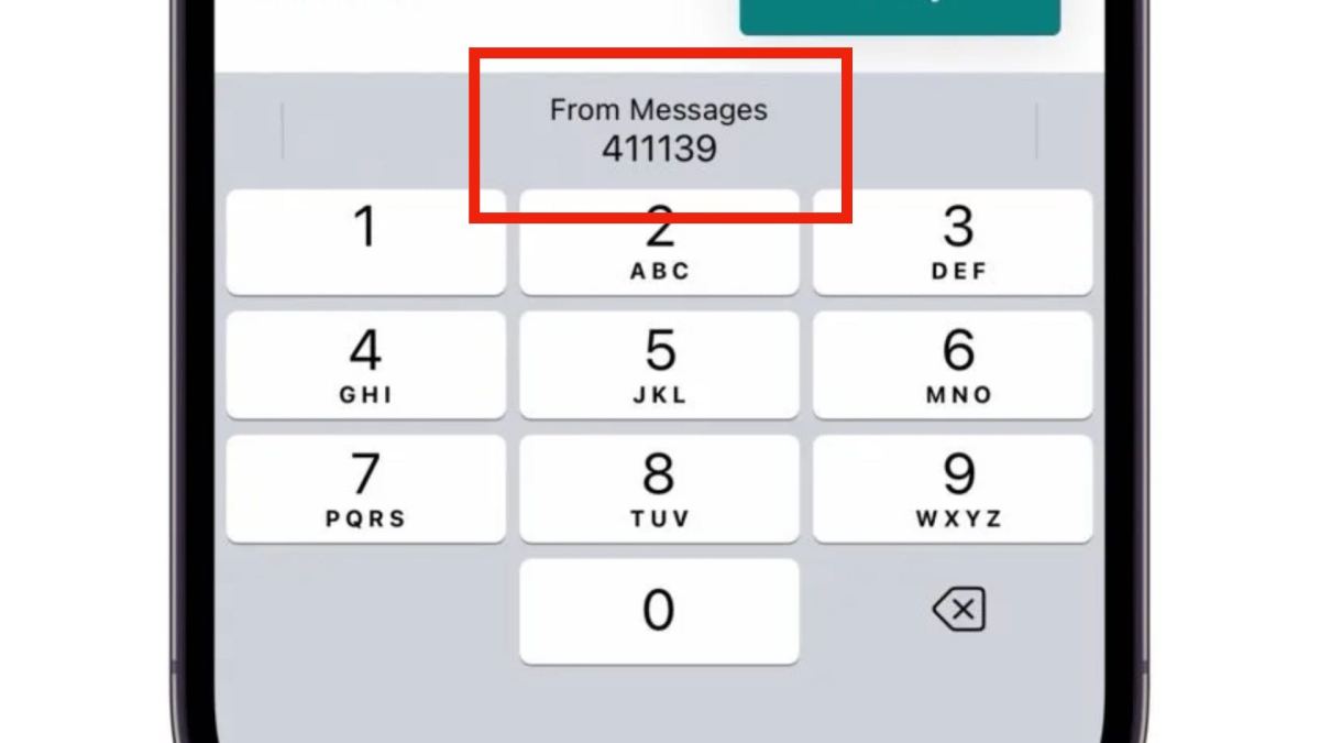 L'autofill des codes sur iPhone. // Source : Apple