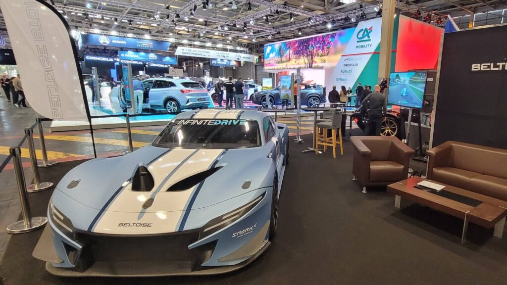 Prototype Beltoise BT01 au Mondial de Paris 2022 // Source : Beltoise eTechnology Prototype Beltoise BT01 au Mondial de Paris 2022 // Source : Beltoise eTechnology