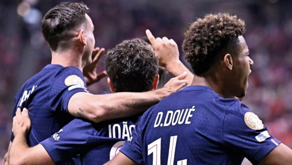 Le PSG lors de sa victoire face à l'Inter Miami en Coupe du monde des clubs // Source : Compte X du PSG