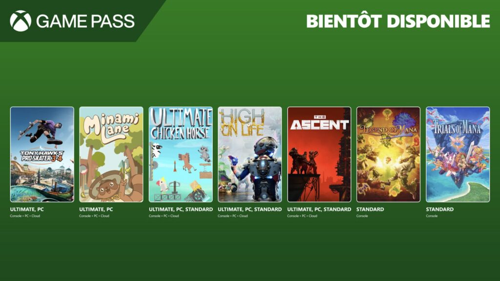 Xbox Game Pass en juillet 2025 // Source : Microsoft