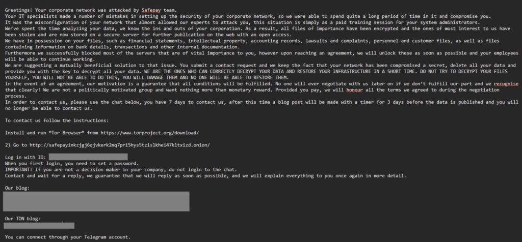 Note de rançon affichée sur les ordinateurs d'Ingram Micro // Source : Bleeping Computer