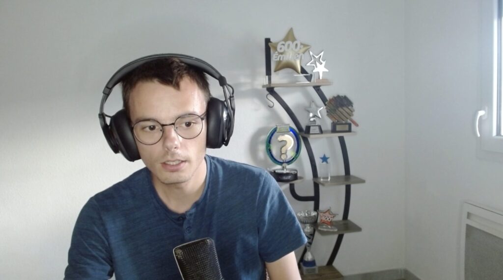 Émilien lors de son premier live Twitch // Source : Capture Numerama