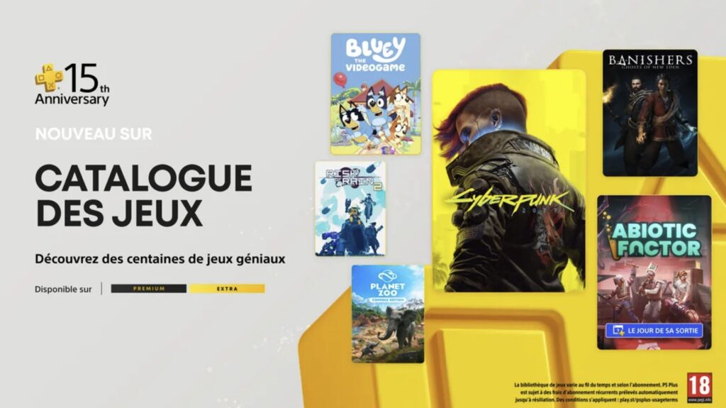 PlayStation Plus Extra et Premium en juillet 2025 // Source : Sony