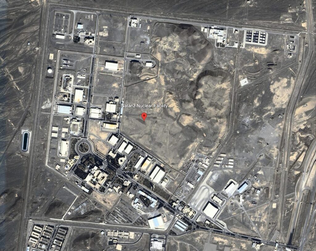 Site de l'installation nucléaire de Natanz en Iran // Source : Google Earth Site de l'installation nucléaire de Natanz en Iran // Source : Google Earth