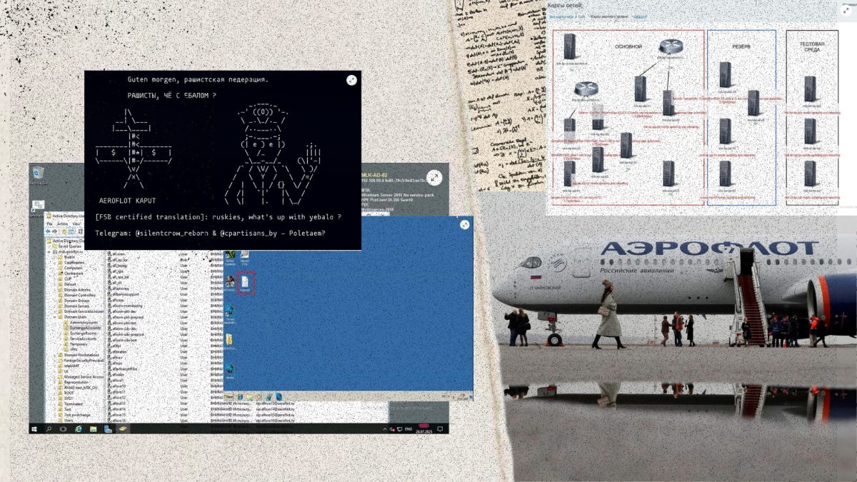 Les détails loufoques du piratage d'Aeroflot // Source : Montage Numerama Les détails loufoques du piratage d'Aeroflot // Source : Montage Numerama
