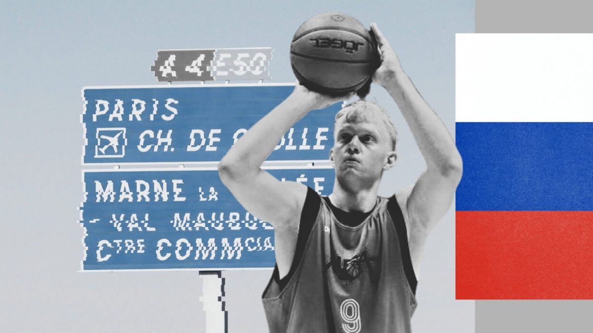 Basketteur russe cybercriminel ? // Source : Montage Numerama Basketteur russe cybercriminel ? // Source : Montage Numerama