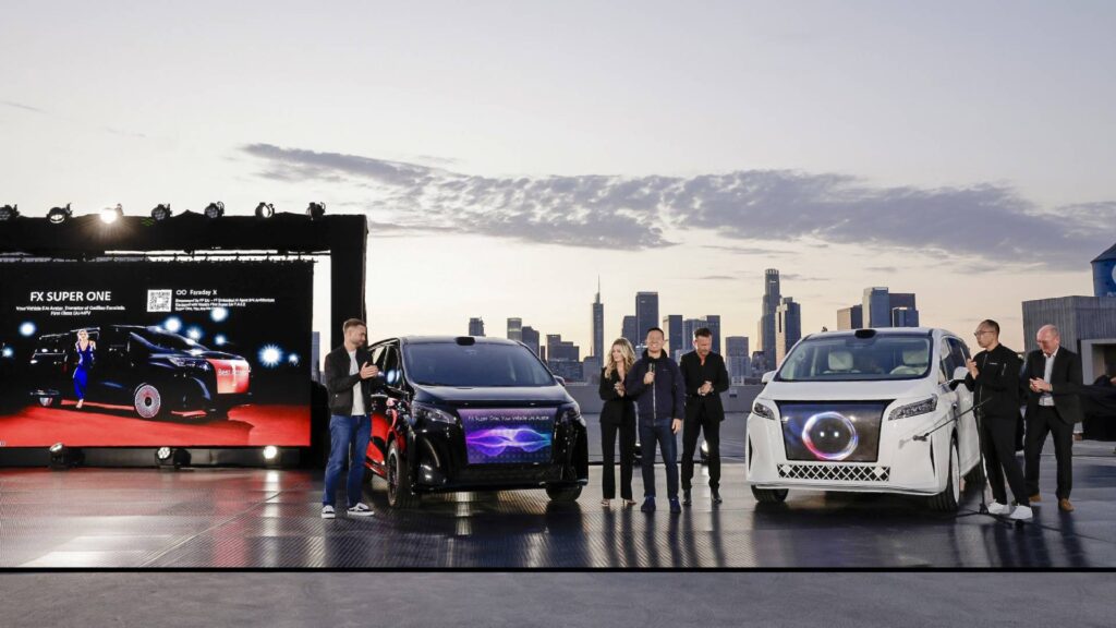 Lancement de la Faraday Future FX super one // Source : Faraday Future