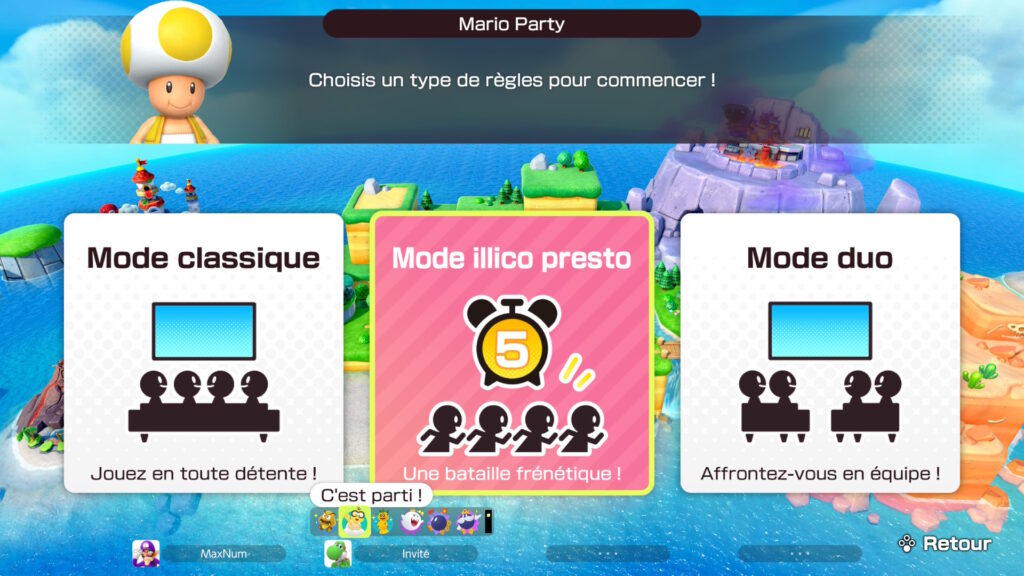 Les trois modes Mario Party dans Jamboree TV. Les trois modes Mario Party dans Jamboree TV.