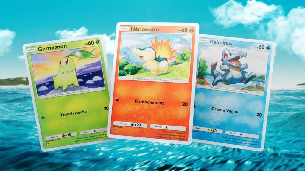 Les starters de Johto seront disponibles dans Sagesse entre Ciel et Mer // Source : The Pokémon Company Les starters de Johto seront disponibles dans Sagesse entre Ciel et Mer // Source : The Pokémon Company