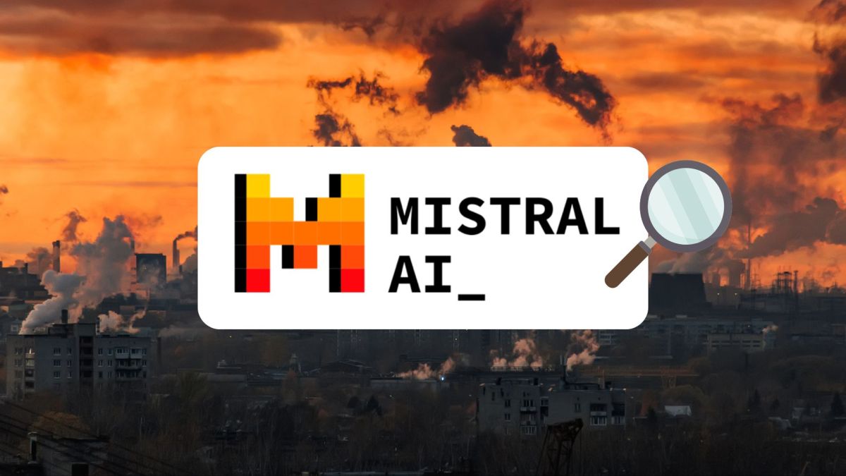 Mistral AI a publié une étude sur l'impact carbone de l'IA générative // Source : Montage Numerama Mistral AI a publié une étude sur l'impact carbone de l'IA générative // Source : Montage Numerama