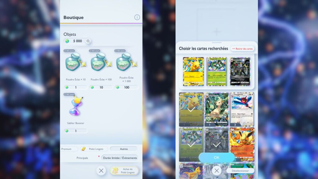 Les échanges de Jetons Échange et les cartes recherchées dans « Pokémon TCG Pocket » // Source : The Pokémon Company Les échanges de Jetons Échange et les cartes recherchées dans « Pokémon TCG Pocket » // Source : The Pokémon Company